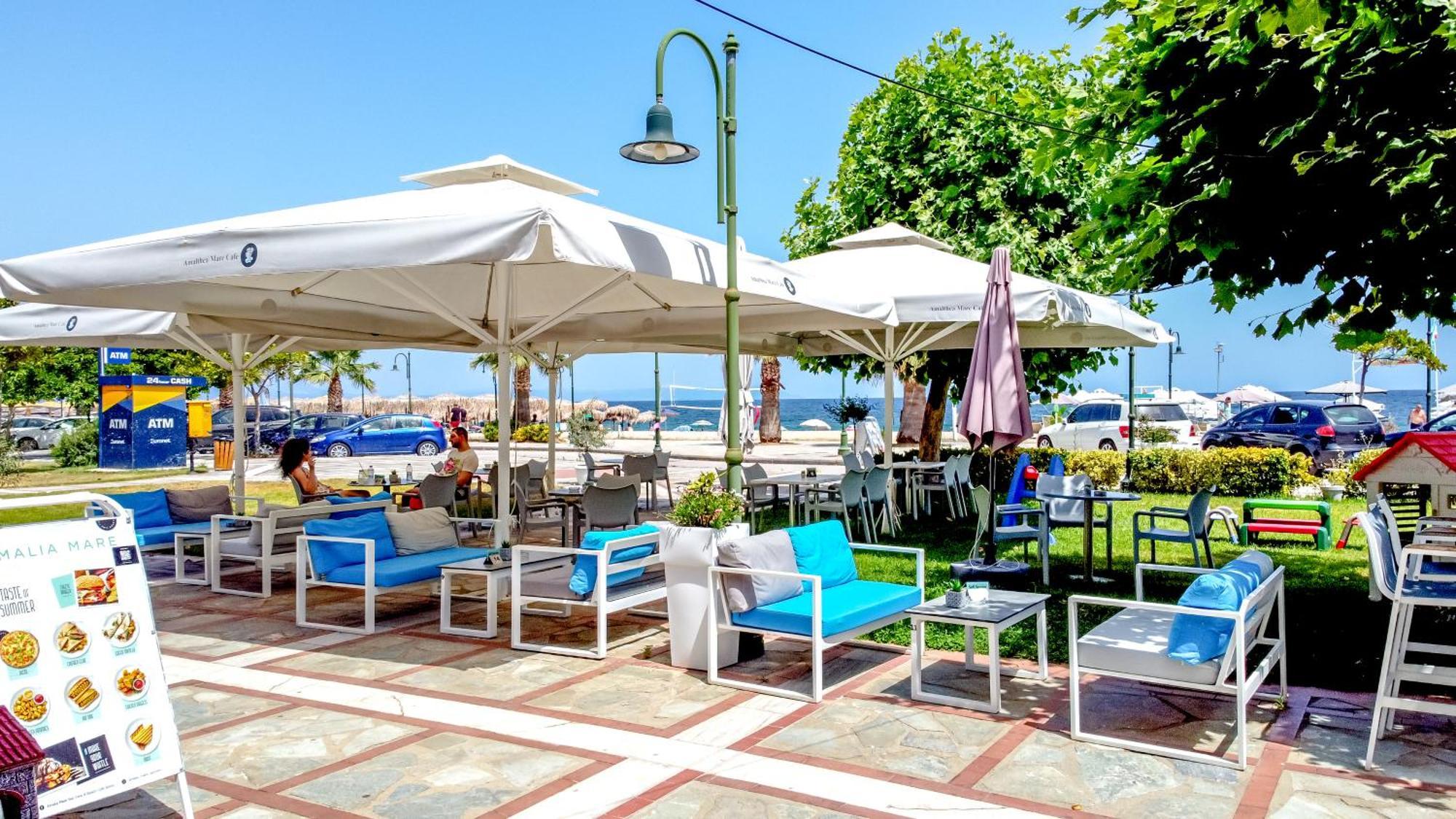 Amalia Mare Sea View Apartment Nea Vrasna Luaran gambar